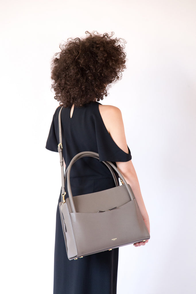 Sleek and functional workbag / business bag - VERDEN STUDIOS - The Skye in stone taupe