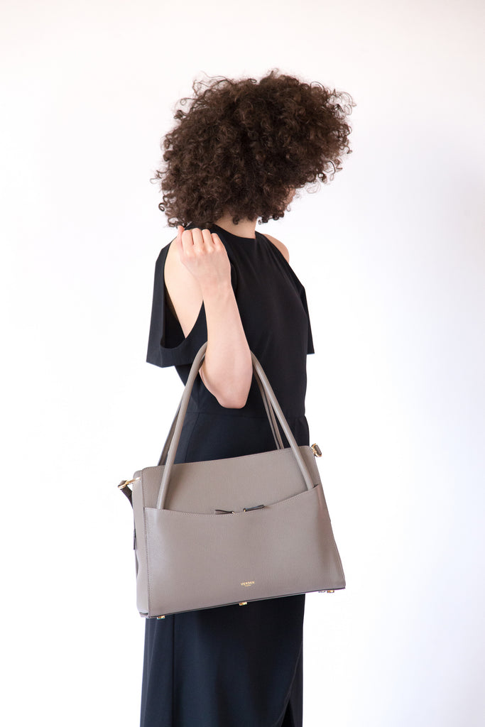 Sleek and functional workbag / business bag - VERDEN STUDIOS - The Skye in stone taupe
