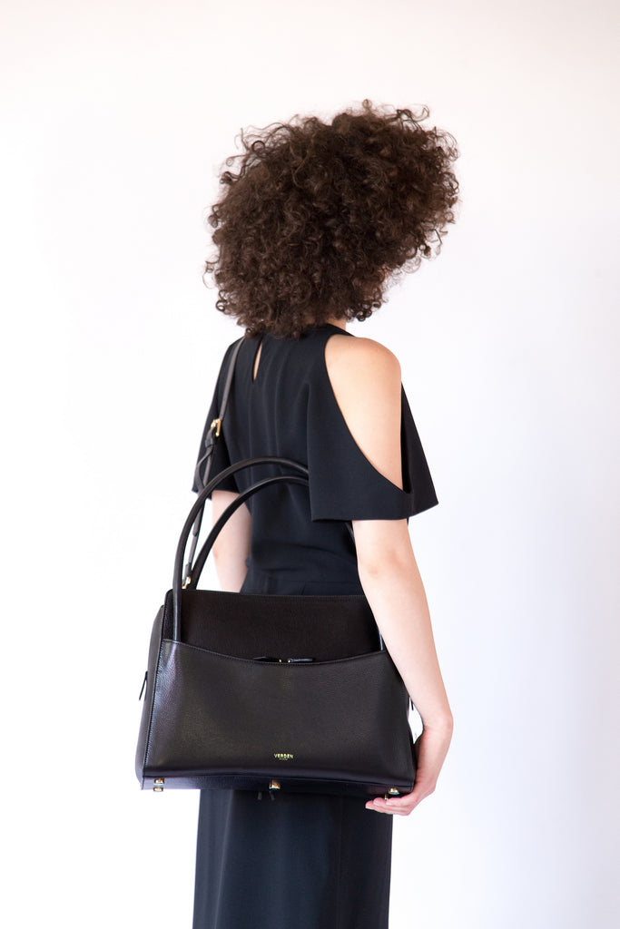 Sleek and functional workbag / business bag - VERDEN STUDIOS - The Skye in volcano black
