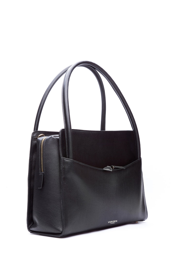 Sleek and functional workbag / business bag - VERDEN STUDIOS - The Skye in volcano black