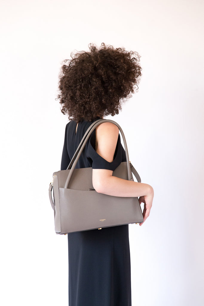 Sleek and functional workbag / business bag - VERDEN STUDIOS - The Skye in stone taupe