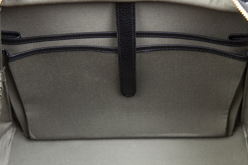 Sleek and functional workbag / business bag - VERDEN STUDIOS - The Skye in volcano black